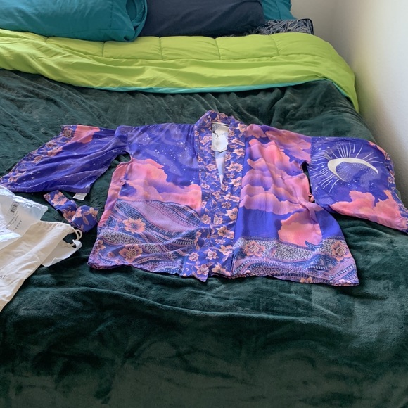 Spell Luna short boho kimono SM NWT - Picture 3 of 16